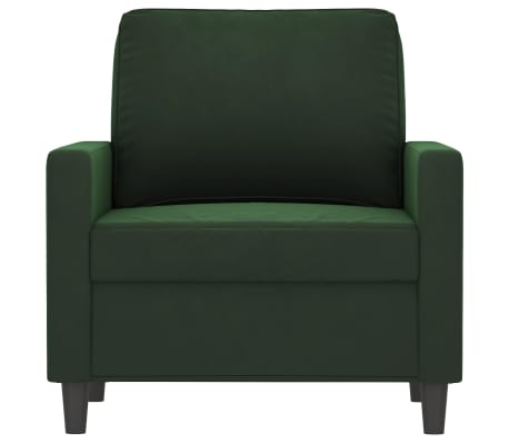 vidaXL Krėslas, tamsiai žalios spalvos, 60cm, aksomas