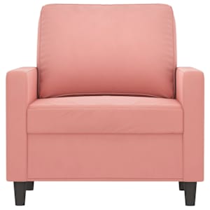 Křeslo růžové 60 cm samet - obrázek 3