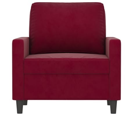 vidaXL Krėslas, raudonojo vyno spalvos, 60cm, aksomas