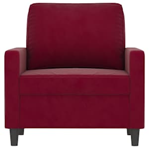 vidaXL Krėslas, raudonojo vyno spalvos, 60cm, aksomas