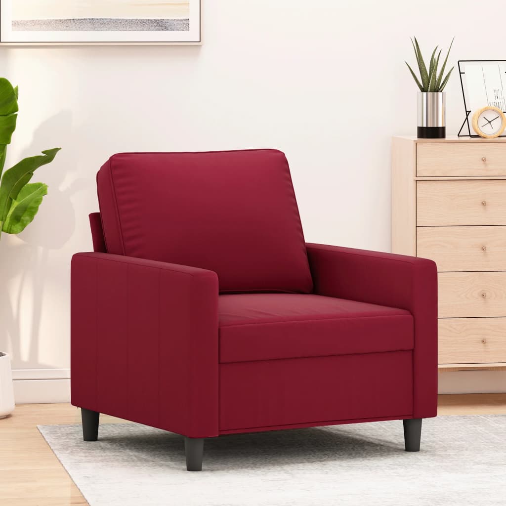 vida XL Sessel Weinrot 60 cm Samt