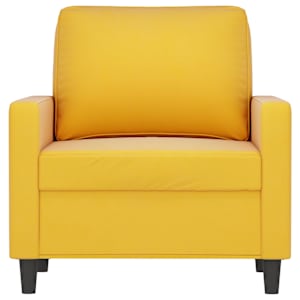 vidaXL Fauteuil Jaune 60 cm Velours