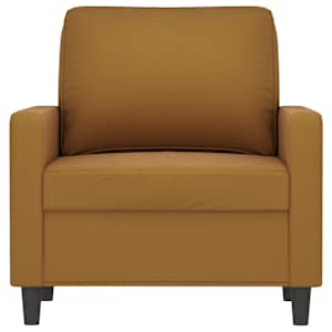 vidaXL Krėslas, rudos spalvos, 60cm, aksomas