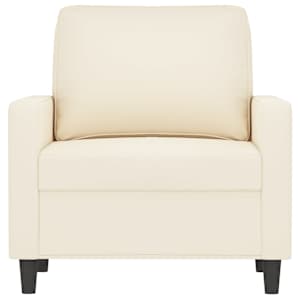 vidaXL Krėslas, kreminės spalvos, 60cm, aksomas