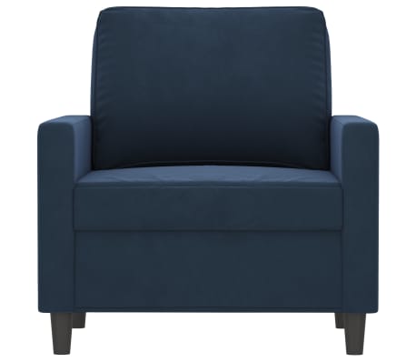 vidaXL Krėslas, mėlynos spalvos, 60cm, aksomas