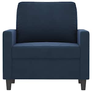 vidaXL Krėslas, mėlynos spalvos, 60cm, aksomas