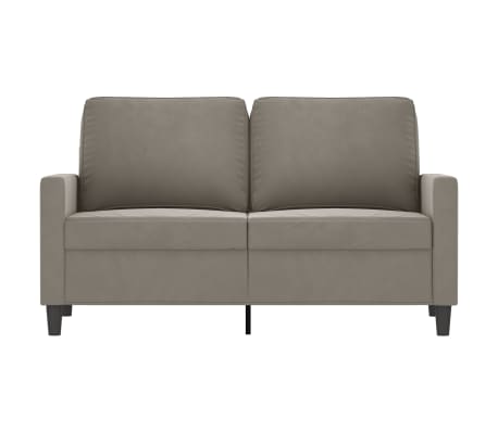 vidaXL Canapea cu 2 locuri, gri deschis, 120 cm, catifea