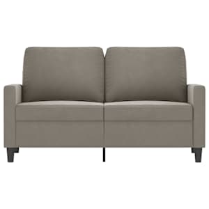 vidaXL Canapea cu 2 locuri, gri deschis, 120 cm, catifea