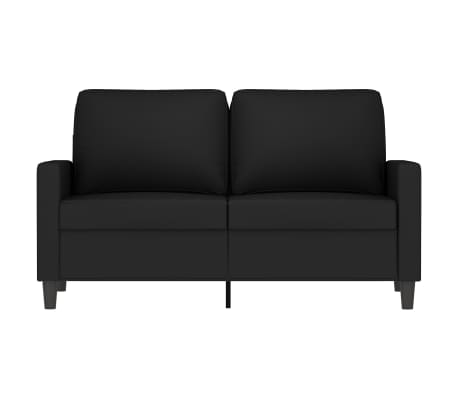 vidaXL Dvivietė sofa, juodos spalvos, 120cm, aksomas