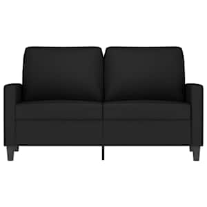 vidaXL Dvivietė sofa, juodos spalvos, 120cm, aksomas