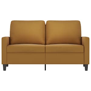 vidaXL Dvivietė sofa, rudos spalvos, 120cm, aksomas