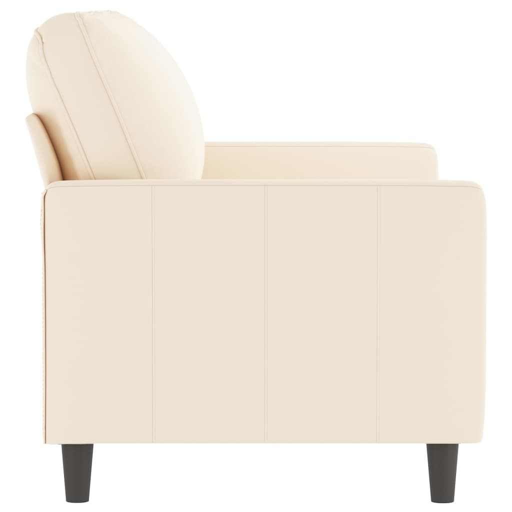 2-Sitzer-Sofa Creme 120 cm Samt | Stepinfit.de