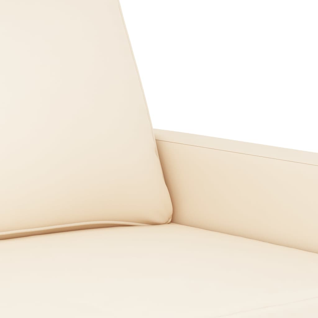 2-Sitzer-Sofa Creme 120 cm Samt | Stepinfit.de