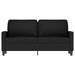 vidaXL Dvivietė sofa, juodos spalvos, 140cm, aksomas
