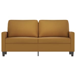 vidaXL Dvivietė sofa, rudos spalvos, 140cm, aksomas