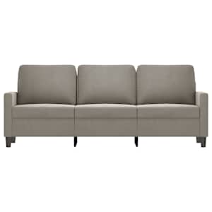 vidaXL Trivietė sofa, &scaron;viesiai pilkos spalvos, 180cm, aksomas