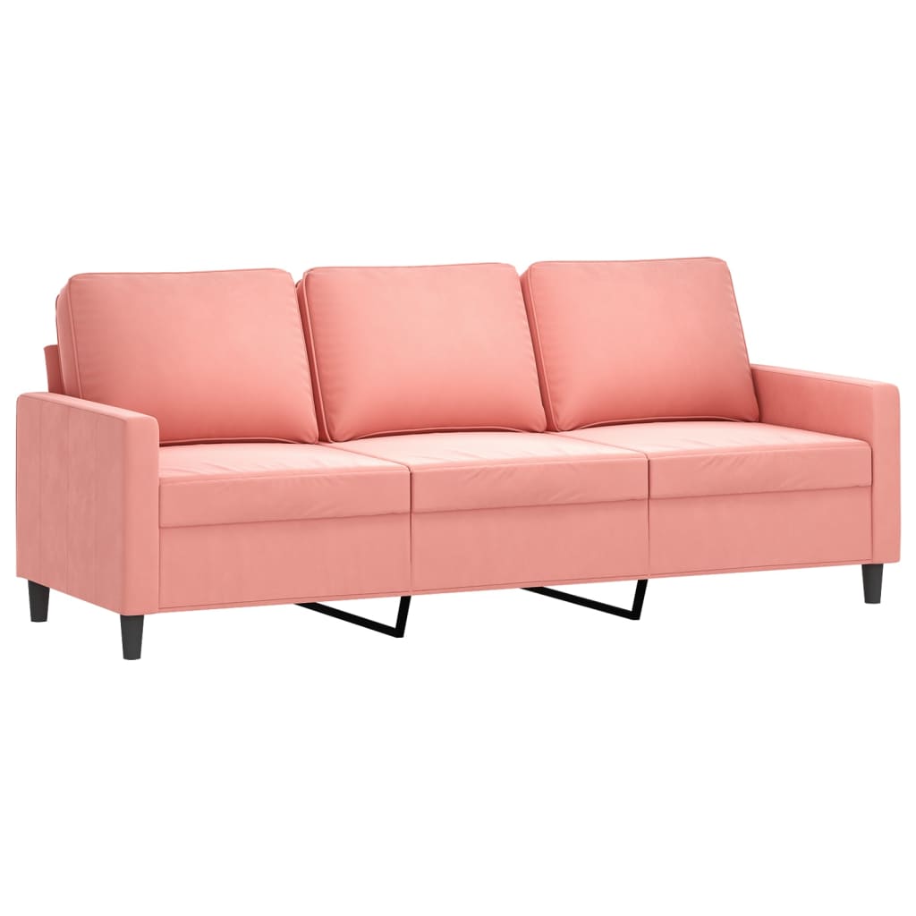3-Sitzer-Sofa Rosa 180 cm Samt | Stepinfit.de