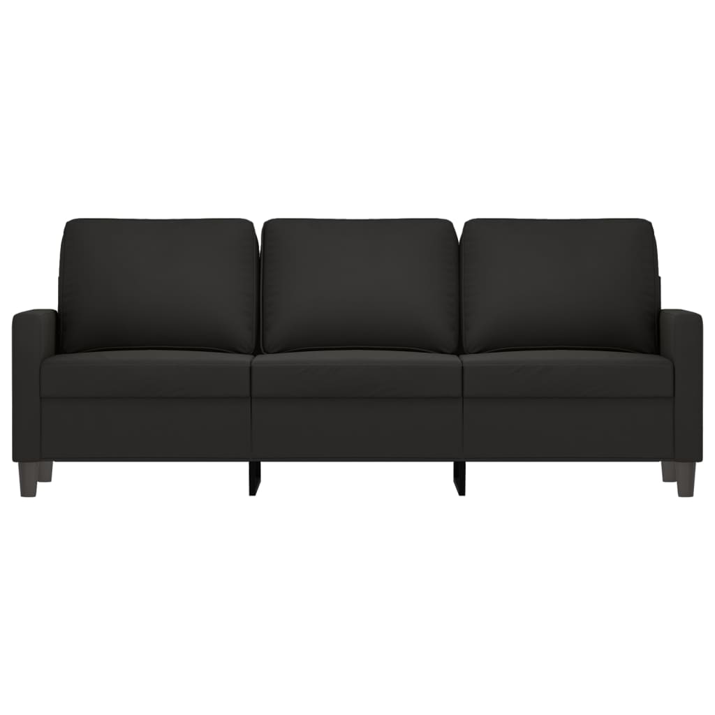 3-Sitzer-Sofa Schwarz 180 cm Samt | Stepinfit.de