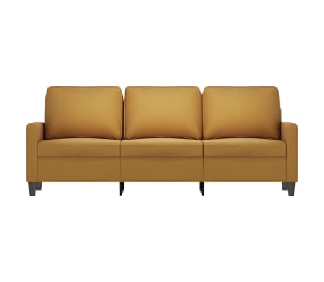 vidaXL Trivietė sofa, rudos spalvos, 180cm, aksomas