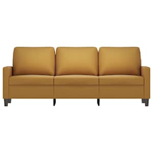 vidaXL Trivietė sofa, rudos spalvos, 180cm, aksomas