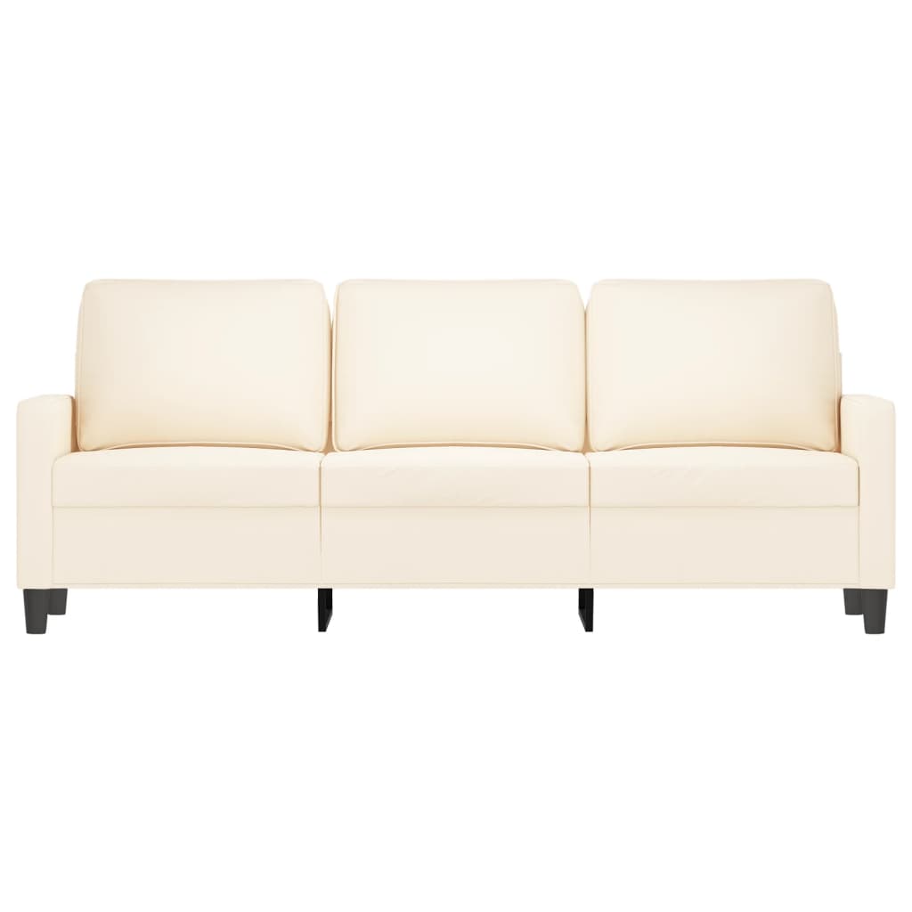 3-Sitzer-Sofa Creme 180 cm Samt | Stepinfit.de