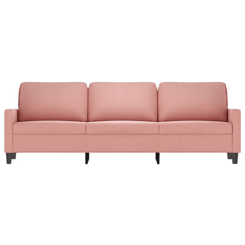 3-Sitzer-Sofa Rosa 210 cm Samt | Stepinfit.de
