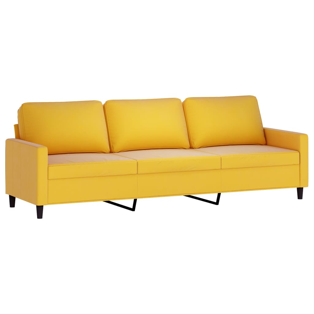 3-Sitzer-Sofa Gelb 210 cm Samt | Stepinfit.de