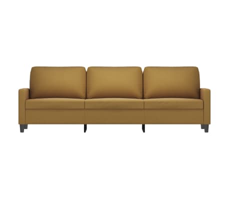 vidaXL Trivietė sofa, rudos spalvos, 210cm, aksomas