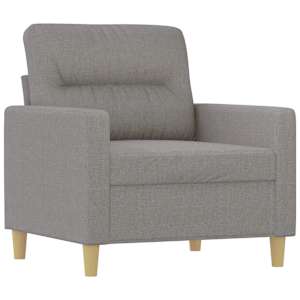Křeslo světle šedé 60 cm textil - obrázek 2