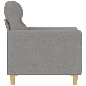 Křeslo světle šedé 60 cm textil - obrázek 4