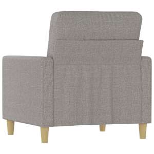 Křeslo světle šedé 60 cm textil - obrázek 5