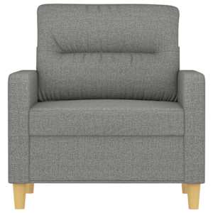 Křeslo tmavě šedé 60 cm textil - obrázek 3