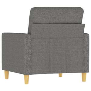 Křeslo tmavě šedé 60 cm textil - obrázek 5