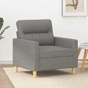 Křeslo tmavě šedé 60 cm textil - obrázek 1