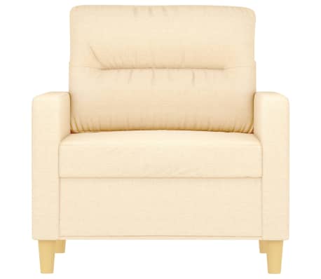 vidaXL Krėslas, kreminės spalvos, 60cm, audinys