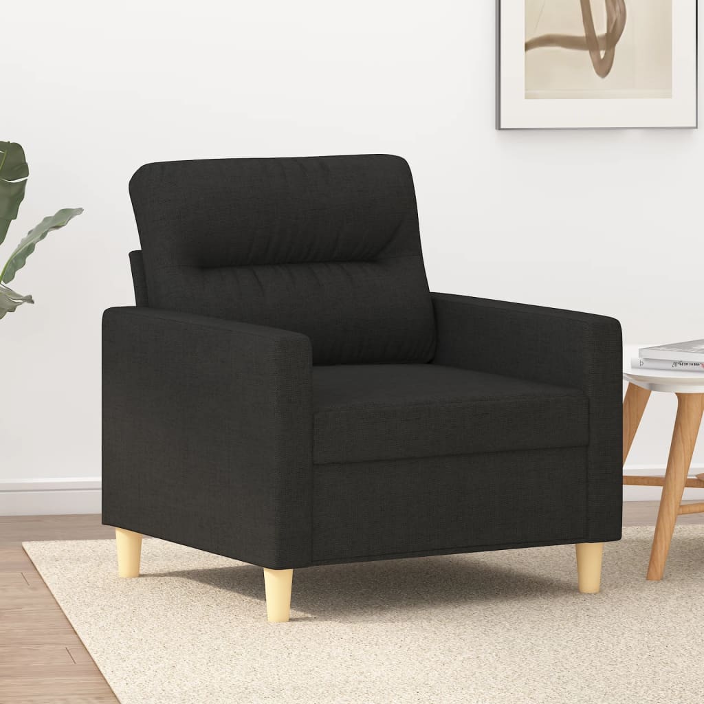 1-Sitzer-Sofa Schwarz 60 cm Stoff | Stepinfit