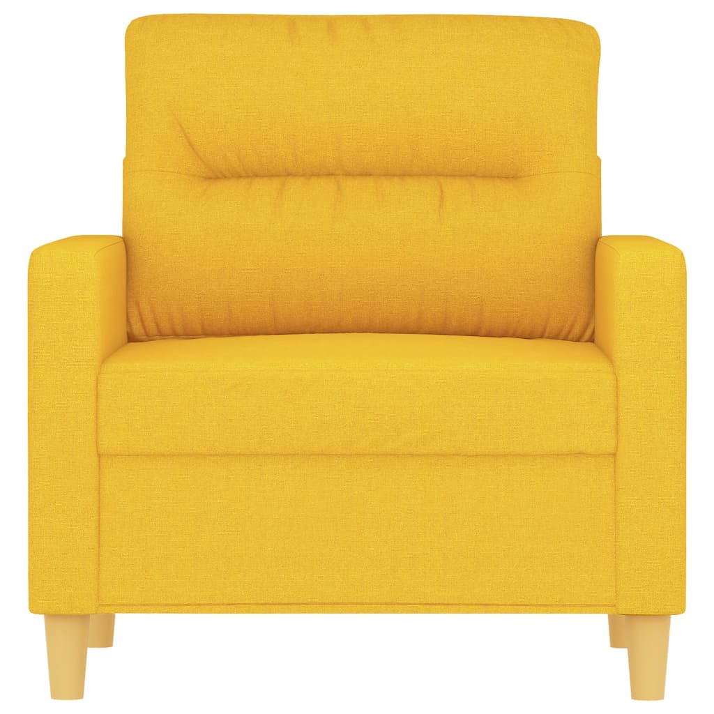 vidaXL Poltrona Giallo Chiaro 60 cm in Tessuto