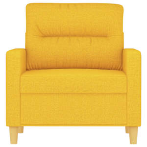 vidaXL Poltrona Giallo Chiaro 60 cm in Tessuto