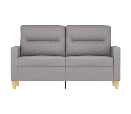 vidaXL 2-Seater Sofa Light Gray 47.2" Fabric