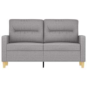 vidaXL 2-Seater Sofa Light Gray 47.2" Fabric