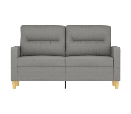 vidaXL Dvivietė sofa, tamsiai pilkos spalvos, 120cm, audinys