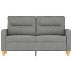 vidaXL Dvivietė sofa, tamsiai pilkos spalvos, 120cm, audinys