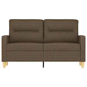 vidaXL Dvivietė sofa, rudos spalvos, 120cm, audinys