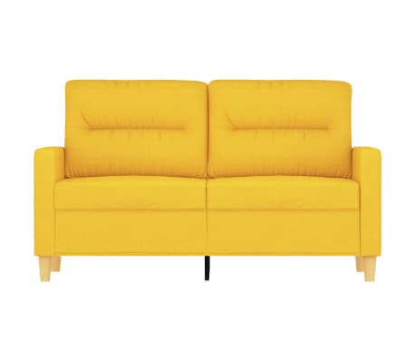 vidaXL 2-personers sofa 120 cm stof lysegul