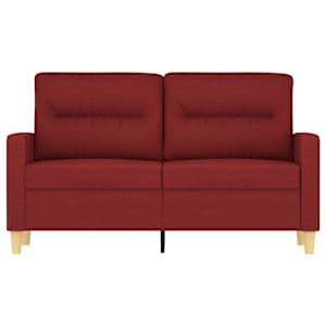 vidaXL Dvivietė sofa, raudonojo vyno spalvos, 120cm, audinys