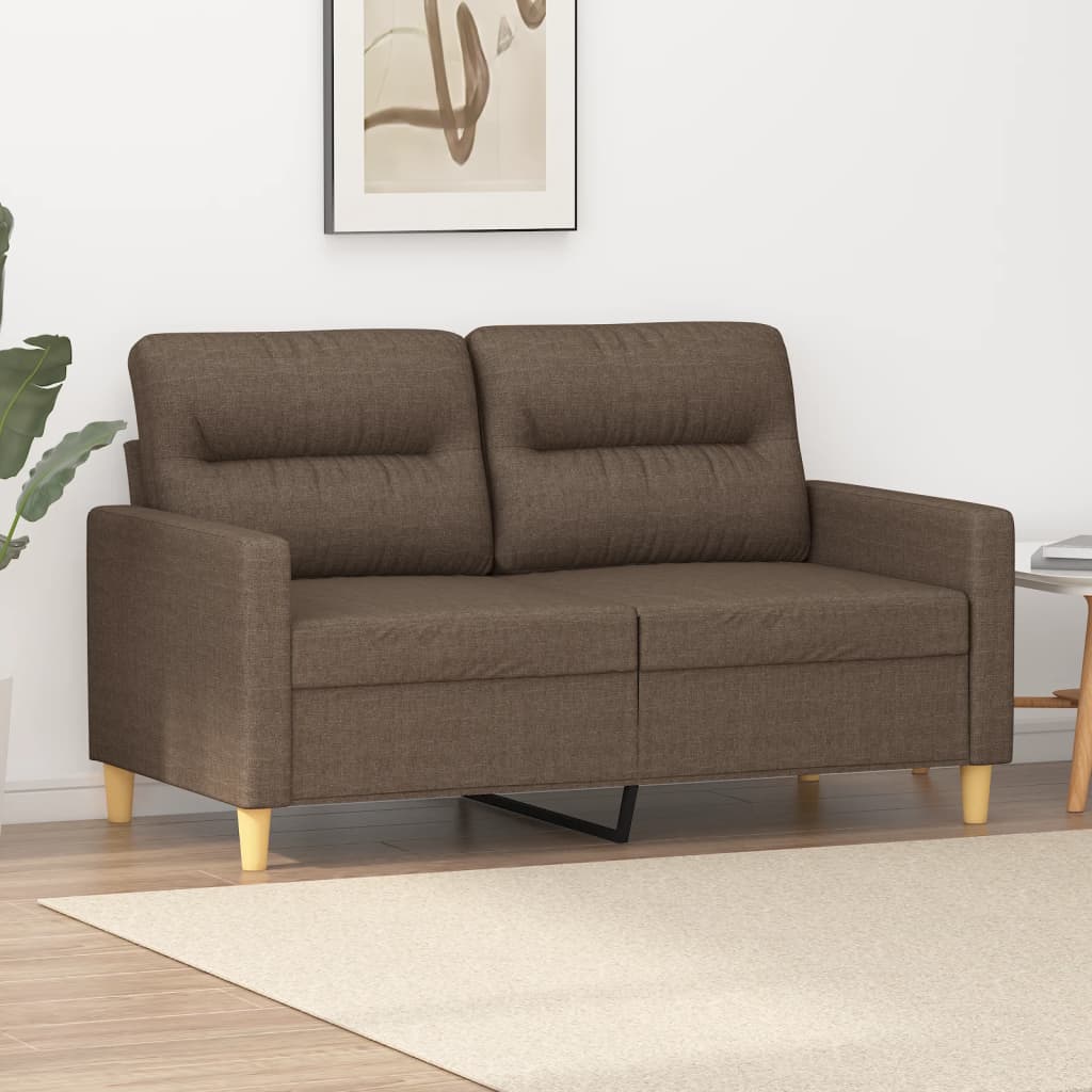 vidaXL Canapea cu 2 locuri, gri taupe, 120 cm, material textil 120 imagine noua