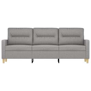 vidaXL Trivietė sofa, &scaron;viesiai pilkos spalvos, 180cm, audinys