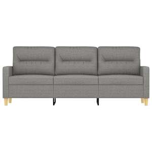 vidaXL Trivietė sofa, tamsiai pilkos spalvos, 180cm, audinys