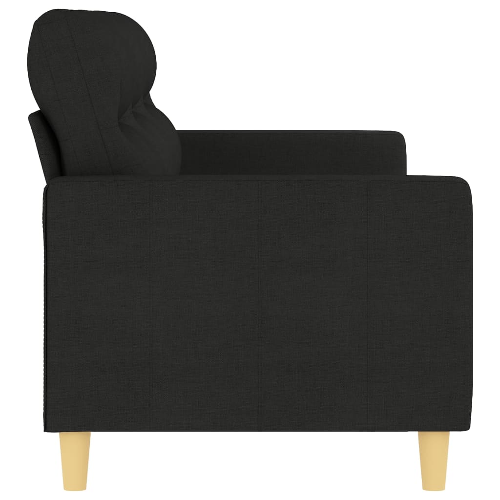3-Sitzer-Sofa Schwarz 180 cm Stoff | Stepinfit.de