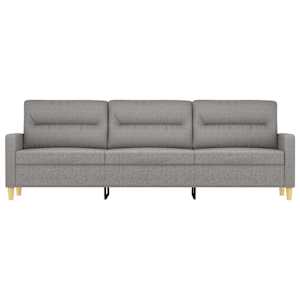 vidaXL Trivietė sofa, &scaron;viesiai pilkos spalvos, 210cm, audinys